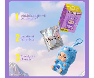 Zuru Sad Baby Плюшен ключодържател Care Bears 