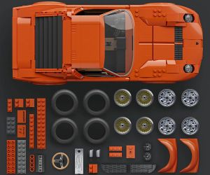 Brick Shop Конструктор Hot Wheels Ламборгини 71 Miura, 1523 елемента